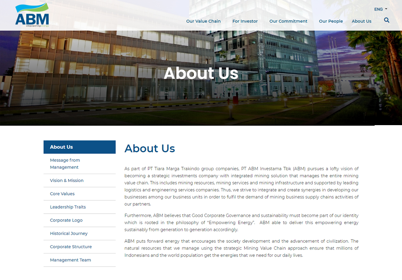About Us PT ABM Investama Tbk