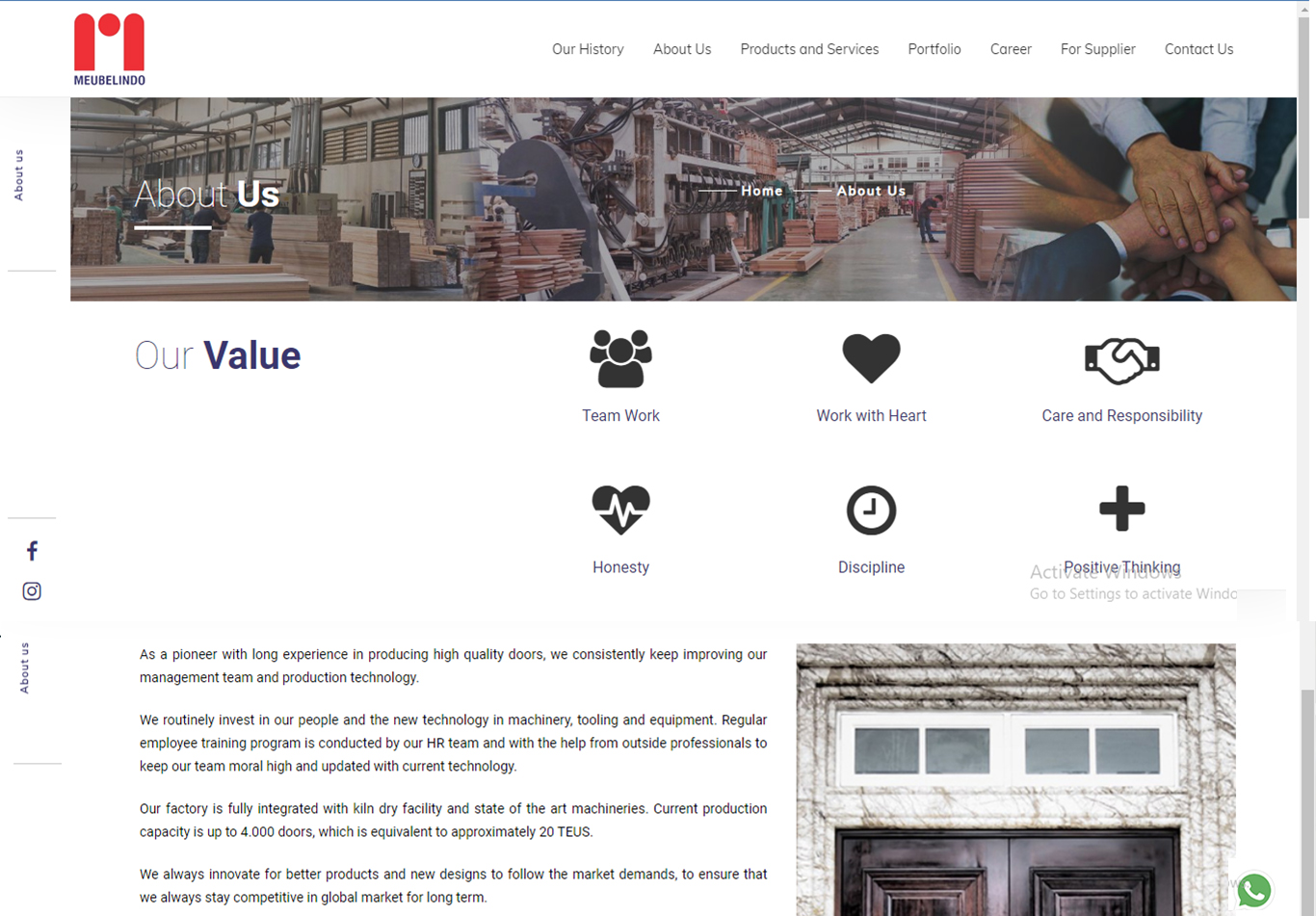 ABout Us Website Meubelindo