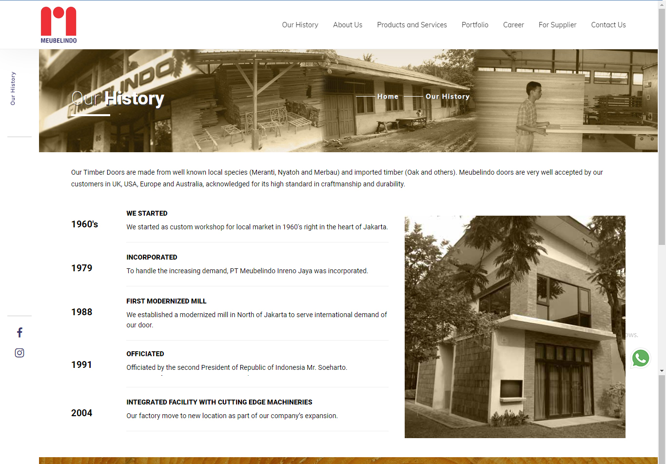 History Website Meubelindo
