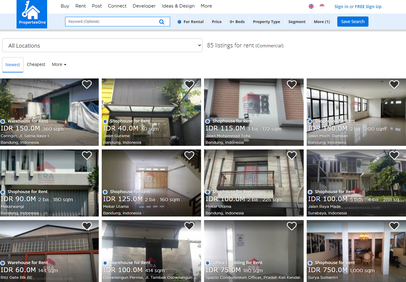 Residential Website Properteeone