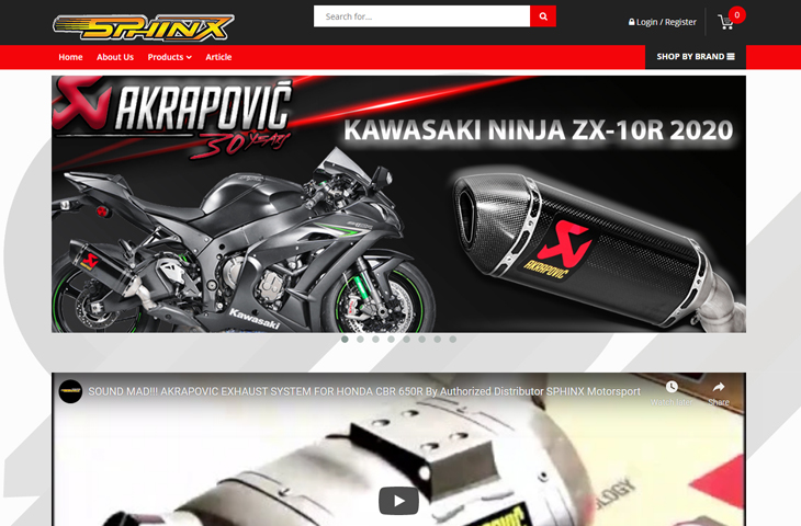 Homepage Website Sphinx Motorsport